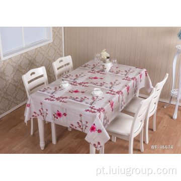 Toalha de mesa de PVC impermeável com estampa floral